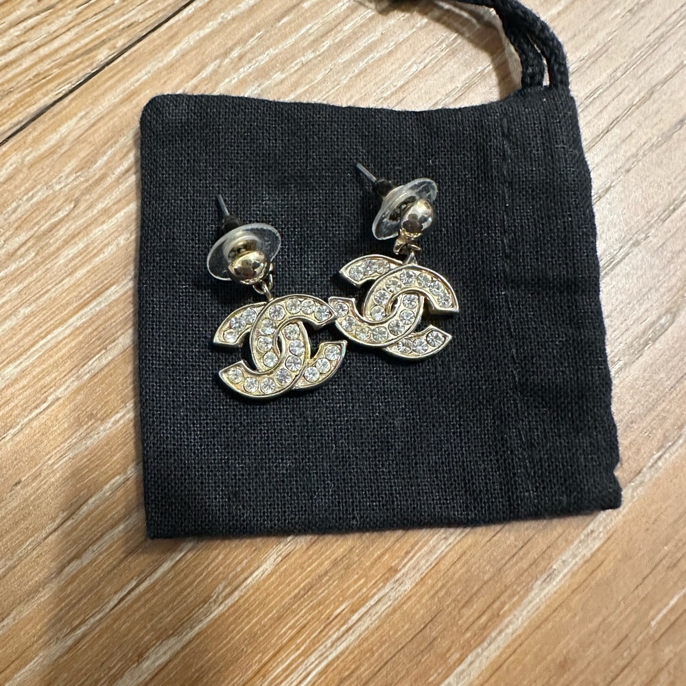 Chanel CC Dangle Earrings